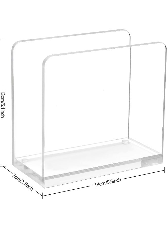 TPGP Napkin Holder, Acrylic Dining Table Dispenser for Cocktail Tissue, Clear Containers for Organizing Kitchen Paper  - Image 2