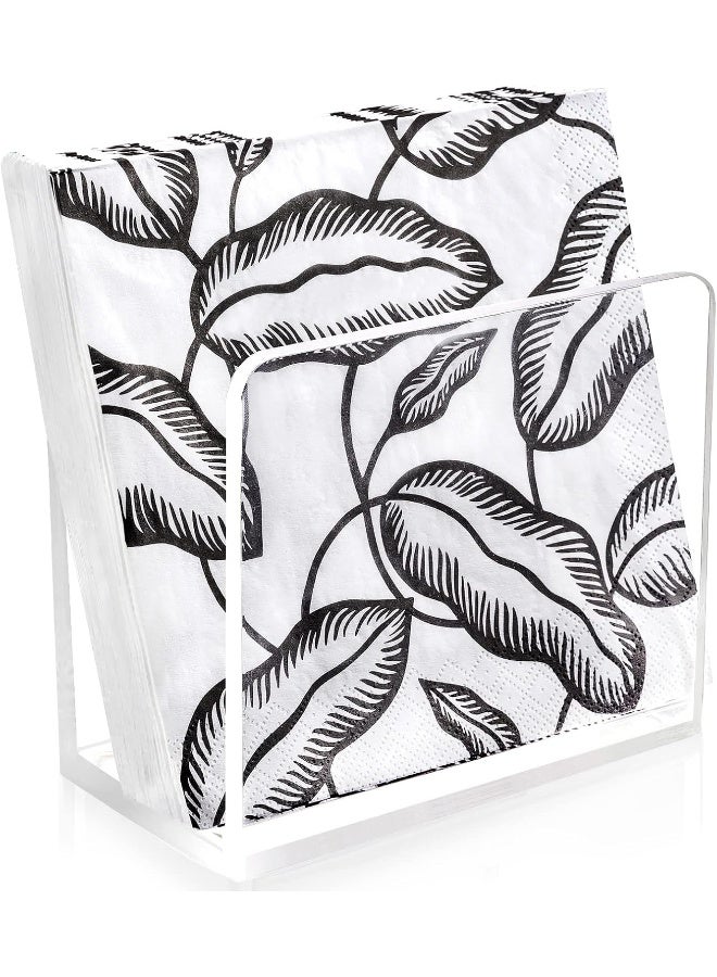 TPGP Napkin Holder, Acrylic Dining Table Dispenser for Cocktail Tissue, Clear Containers for Organizing Kitchen Paper  - Image 1