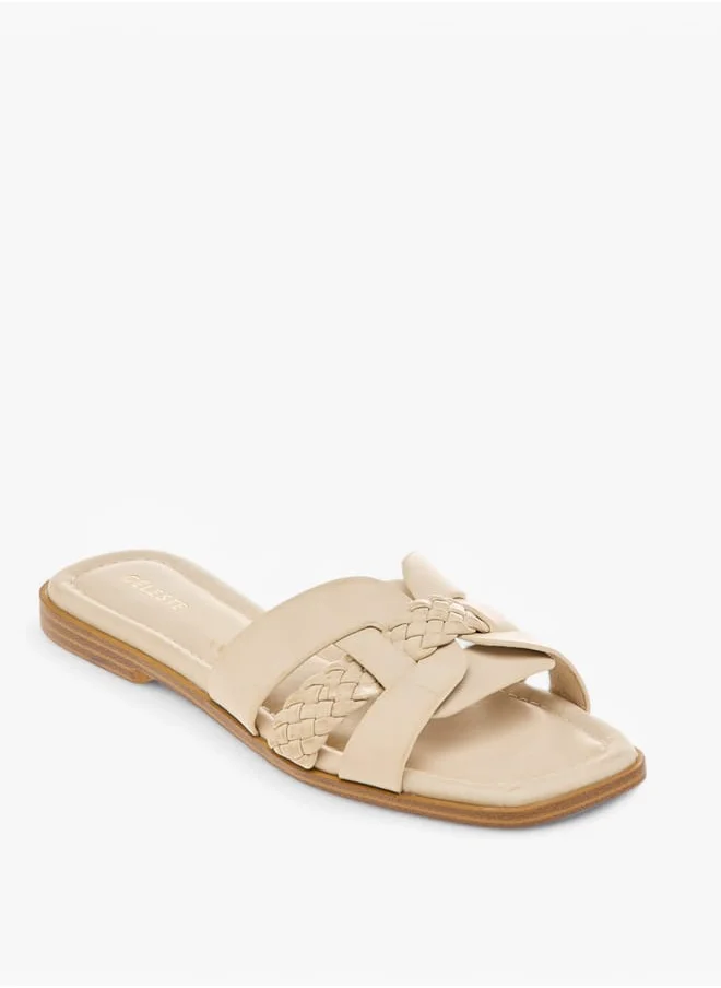 سيليست Women's Textured Slip-On Sandals