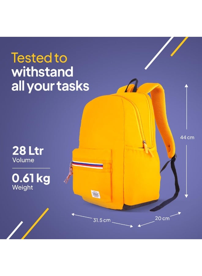 American Tourister Carter, 28L Volume College And Office 4 Compartment Laptop Backpack With Front Organizer And Spacious Interiors For Unisex - Cadmium, Orange - Image 4