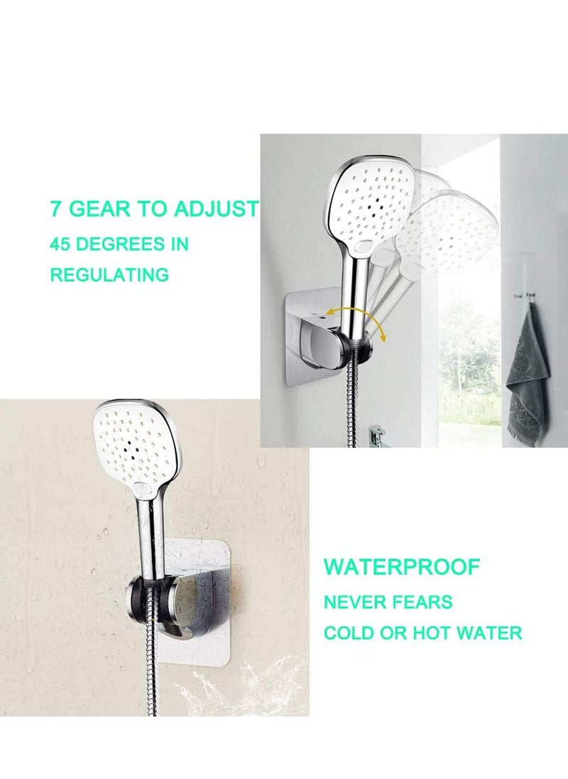 TYCOM Shower Head Holder Strong Adhesive and Waterproof Shower Head Holder Adjustable Handheld Shower Holder Wall Mount Shower Bracket  - Image 2