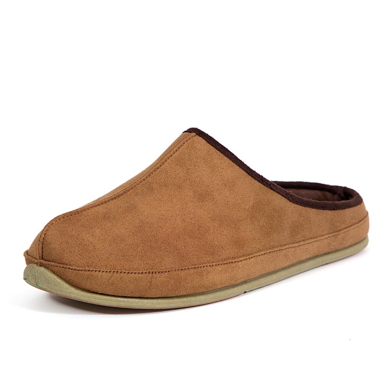 Deer Stags Mens Grizzly Slippers, Chestnut, 8 - Image 5