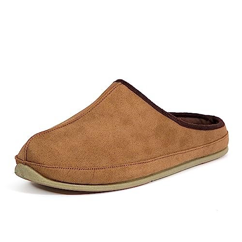 Deer Stags Mens Grizzly Slippers, Chestnut, 8 - Image 1