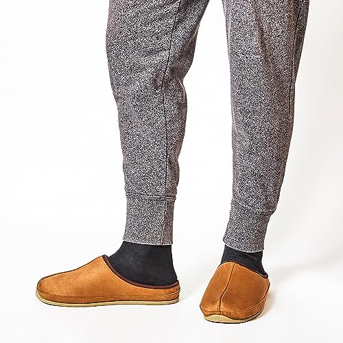 Deer Stags Mens Grizzly Slippers, Chestnut, 8 - Image 3