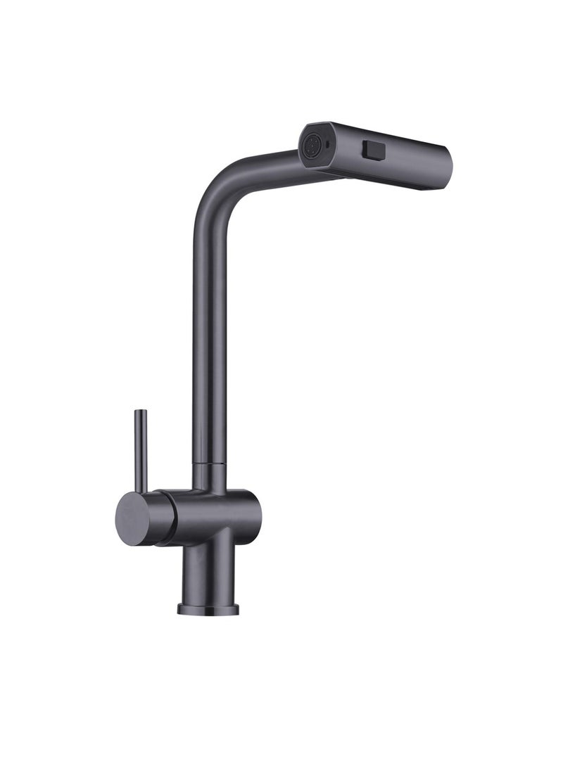 MILLEN MILLEN Single Lever Kitchen Faucet Mixer with 360° Swivel, Pull-down Hand Spray, Gunmetal Satin  - MM501GM, 1Y Warranty  - Image 1