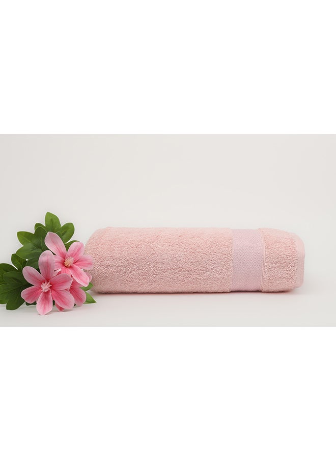 White Rose Towel SERENITY S - 550 GSM - 100% Cotton Terry -Bath Sheet 80x160 cm-Premium Touch-Quick Dry - Super Absorbent-Pink  - Image 1