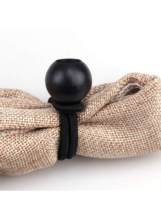 AOPRIE 30 Pack Bungee Balls, Black Ball Bungee Heavy Duty Heavyweight 4 inches Tarp Bungee Cords, Weather Resistant Tie Down Strap 4mm Thickness - for Camping, Tents, Cargo, Holding Wire and Hoses - Image 3