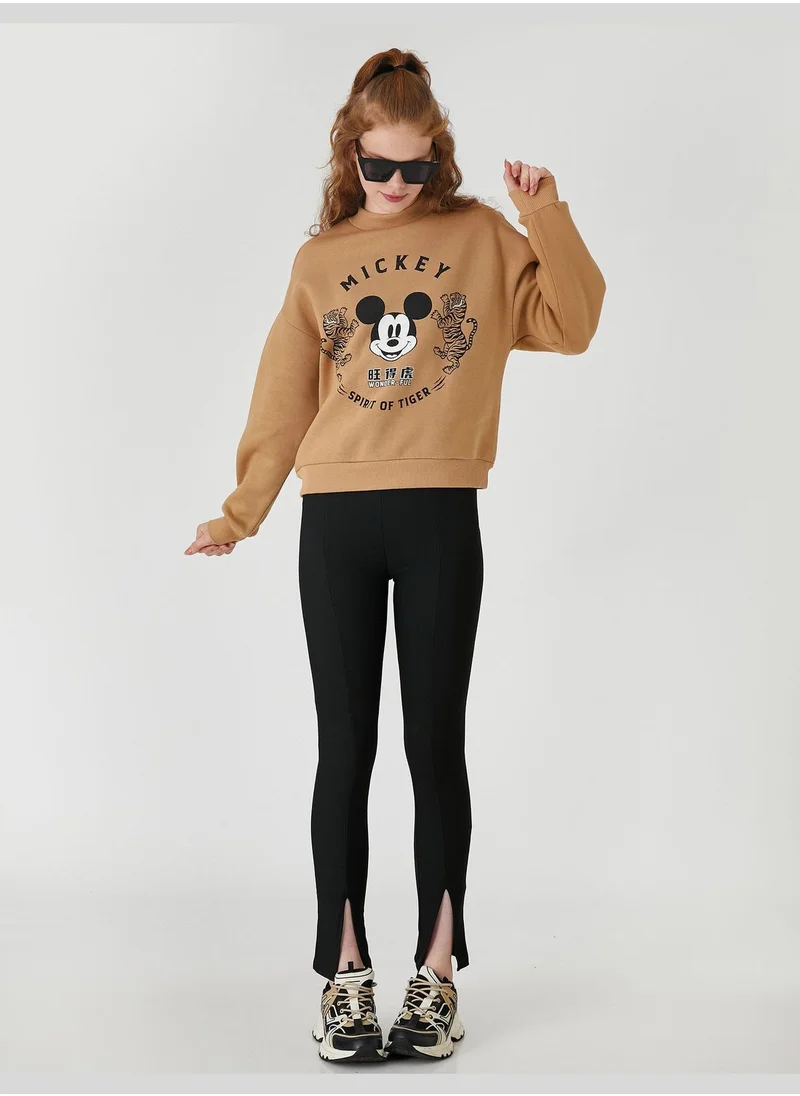 كوتون Leggings Slit Leg