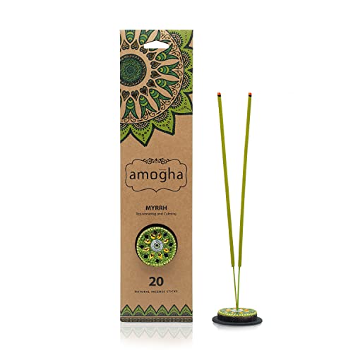 Amogha Incense Sticks in Flat Pouch with Mirror Holder-Set of 3 (Myrrh) - Image 4