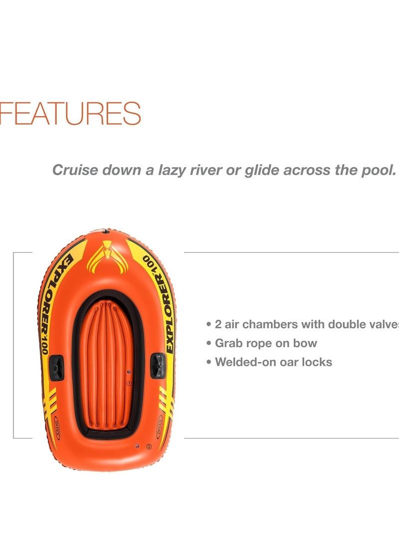 INTEX Inflatable Boat, PVC Portable Inflatable Boat Inflatable Kayak 1 Person Inflatable Fishing Kayak Size 147x84x36 cm  - Image 3