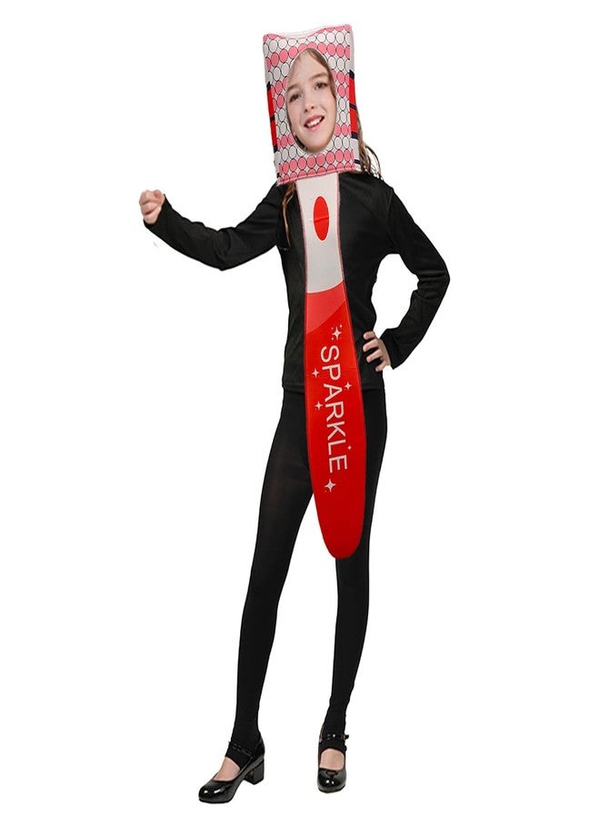 KalcyKizz زي تنكري للأطفال من كالسي كيز على شكل أسنان ومعجون أسنان وفرشاة أسنان، زي تنكري للهالوين، أزياء عائلية (فرشاة أسنان) - Image 2
