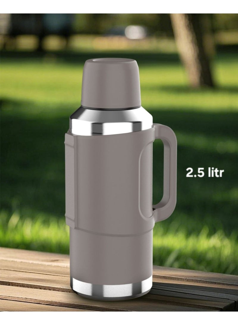 Homex vacuum flask 2.5L/304 Stainless steel inner/Long heat retention/Heavy duty /Durable Travel design