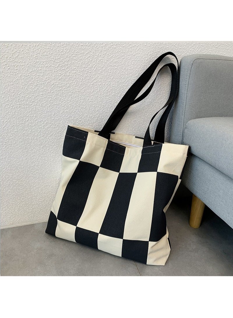 Women's Shoulder Tote Bag Canvas Handbag For Women Large Capacity Bucket Bag Fashionable Travel Messenger Shoulder Bag for Ladies Girls College Students  - Image 1