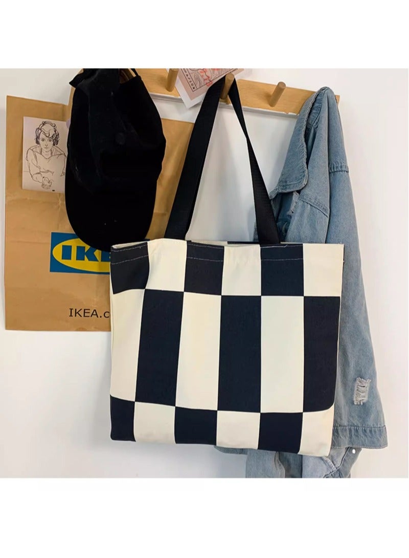 Women's Shoulder Tote Bag Canvas Handbag For Women Large Capacity Bucket Bag Fashionable Travel Messenger Shoulder Bag for Ladies Girls College Students  - Image 2