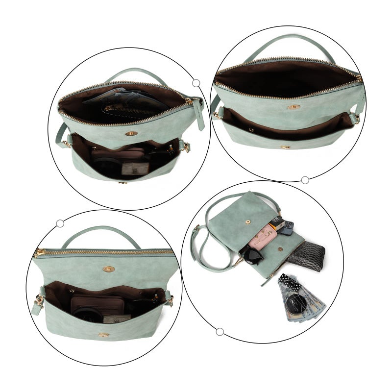 Gladdon Small Crossbody bags for Women Cross body Purse Shoulder Bag Aqua - Image 5