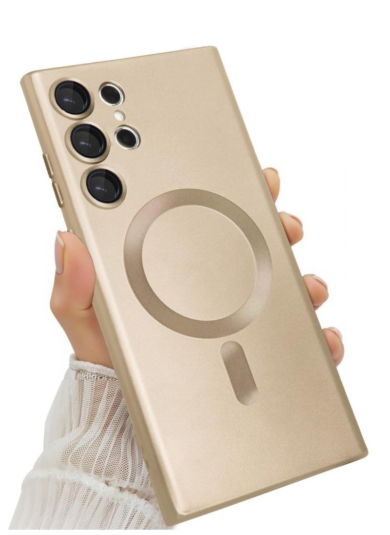 راكسوم غطاء حماية مغناطيسي رفيع لهاتف سامسونج جالاكسي S23 ألترا متوافق مع MagSafe - غطاء حماية مغناطيسي رفيع لهاتف سامسونج جالاكسي S23 ألترا 6.8 بوصة - مقاوم للصدمات، خفيف الوزن، مقاوم للخدوش، سهل التركيب، ويدعم الشحن اللاسلكي - Image 1