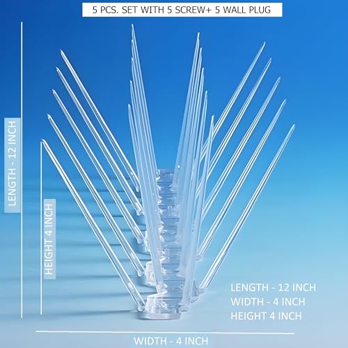 BirdFlee Polycarbonate Bird Spikes 5pcs. Set - Image 3
