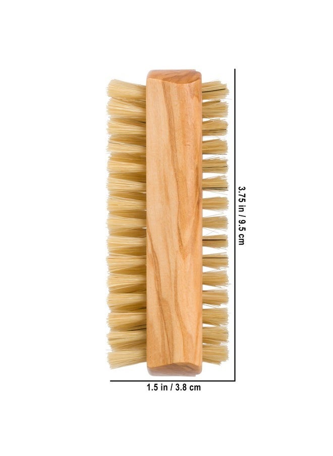 REDECKER Natural Pig Bristle Nail Brush With Waxed Olive Wood Handle, 3-3/4-Inches  - Image 4