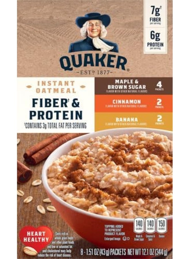Quaker Instant Oatmeal Fiber & Protein Variety Pack - Image 4