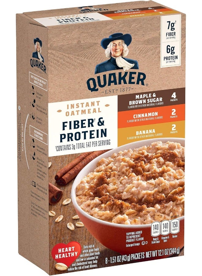 Quaker Instant Oatmeal Fiber & Protein Variety Pack - Image 1