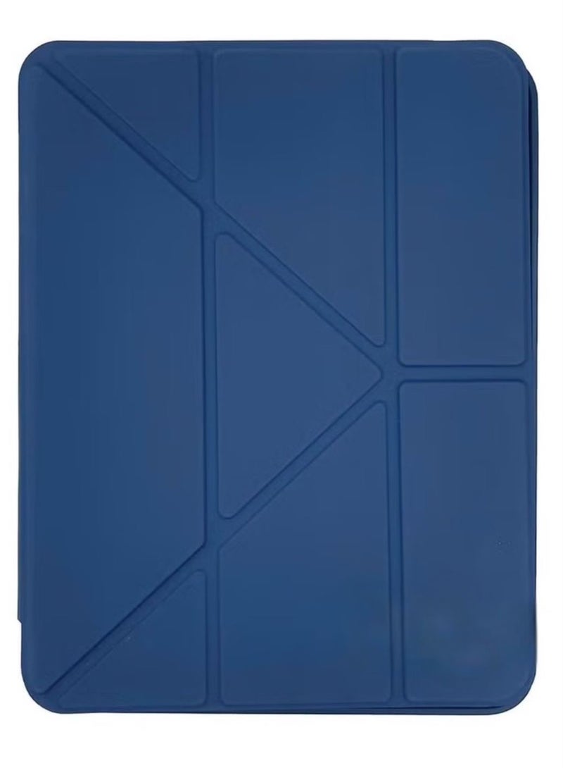 Case for iPad 10th Generation 10.9 Inch 2022 Built-in Pencil Holder Flexible Back Cover, Trifold Stand, Auto Sleep Wake Rebound Series Clear / Blue - Image 2