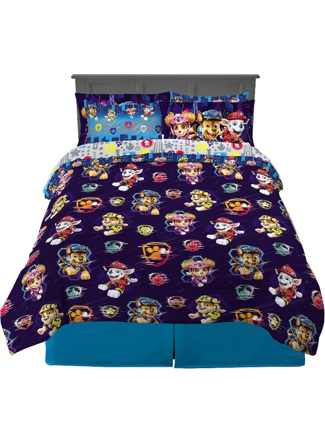 Franco Franco Paw Patrol Kids Bedding Super Soft Comforter and Sheet Set with Sham, 7 Piece Full Size, (Official Licensed Product) - Image 1