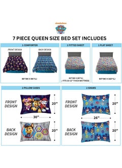 Franco Franco Paw Patrol Kids Bedding Super Soft Comforter and Sheet Set with Sham, 7 Piece Full Size, (Official Licensed Product)  - Image 3