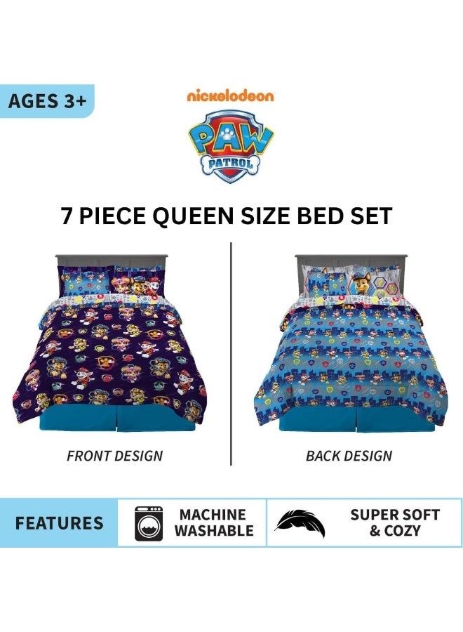 Franco Franco Paw Patrol Kids Bedding Super Soft Comforter and Sheet Set with Sham, 7 Piece Full Size, (Official Licensed Product) - Image 2
