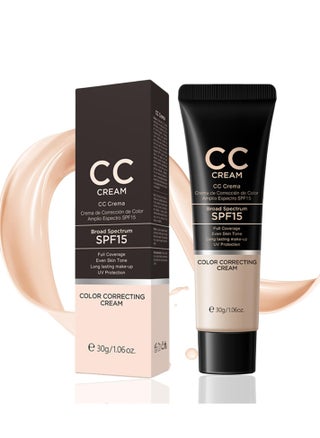 كريم CC مع عامل حماية من أشعة الشمس SPF 15، كريم أساس CC لتصحيح اللون، تصحيح اللون، تركيبة خفيفة الوزن ومرطبة، مصحح لتغطية العيوب، كريم أساس بتغطية متوسطة - pzsku/Z286F01221E0C869E0523Z/45/_/1713513527/ab0bdd98-481a-47ad-a93d-5fa2fc23b0e8