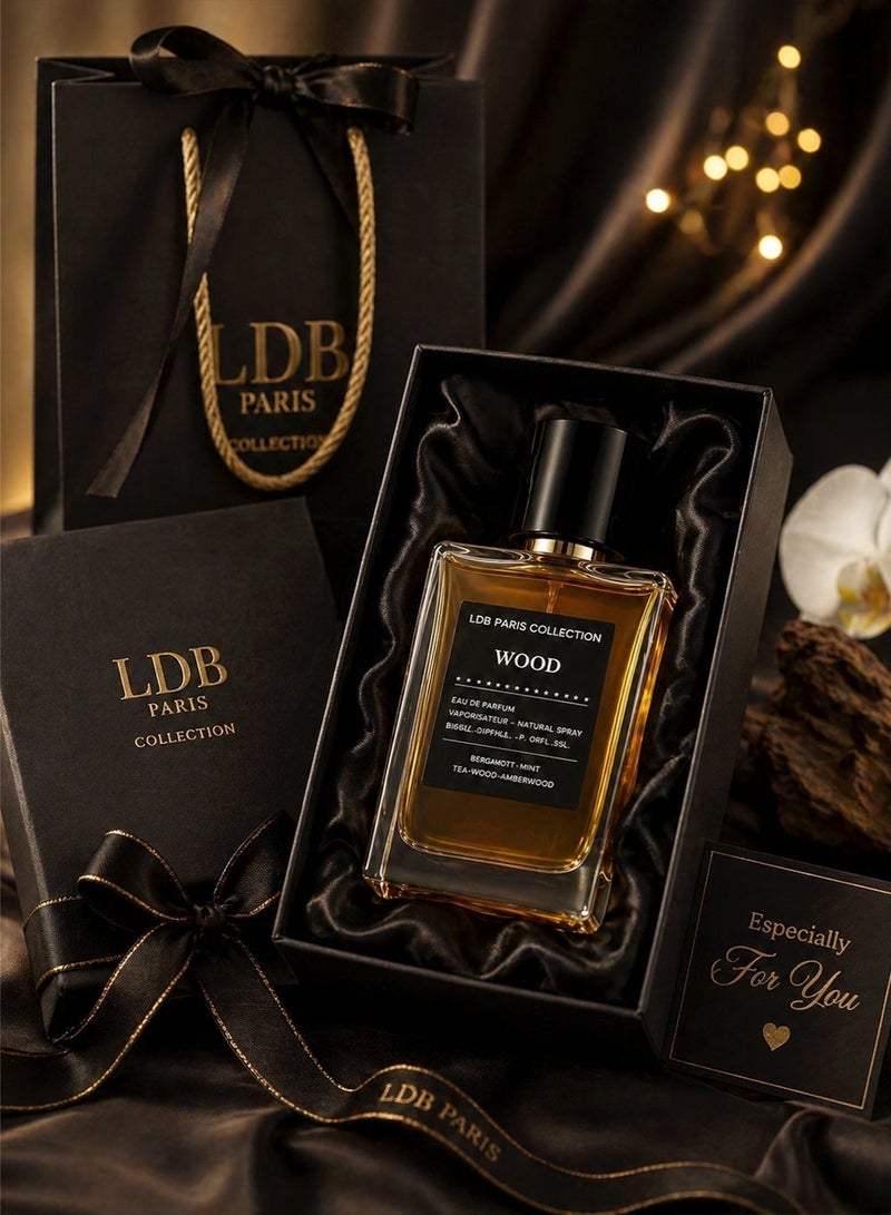 Linea De Bella LDB Collection Wood Eau De Parfum 85ml for Men Long Lasting Bergamot Mint Tea Woody Amberwood Perfume - Image 4