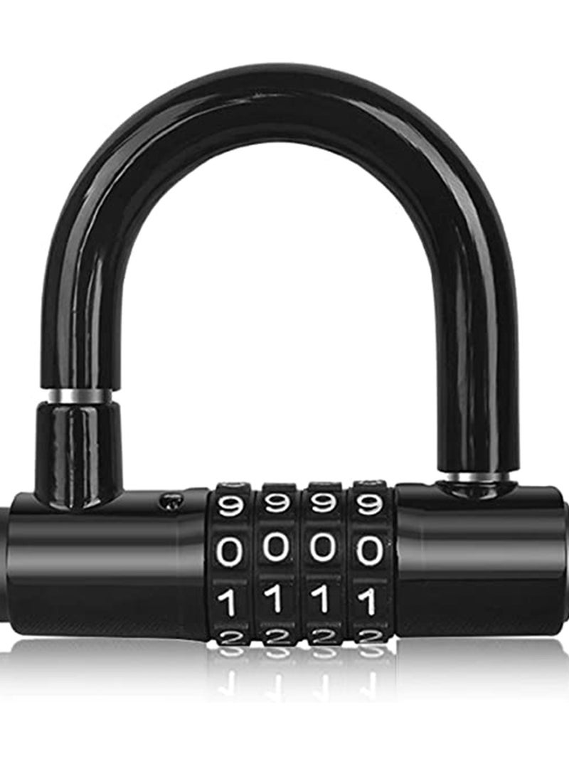 SOLARAE Bike Lock, Heavy Duty Outdoor Waterproof Lock with Resettable Code, Digit Combination Padlock, 4 Digit Code Lock Anti Theft for Gates, Mountain Bike, Scooter Gym, School, Shed & Lockers - Image 1