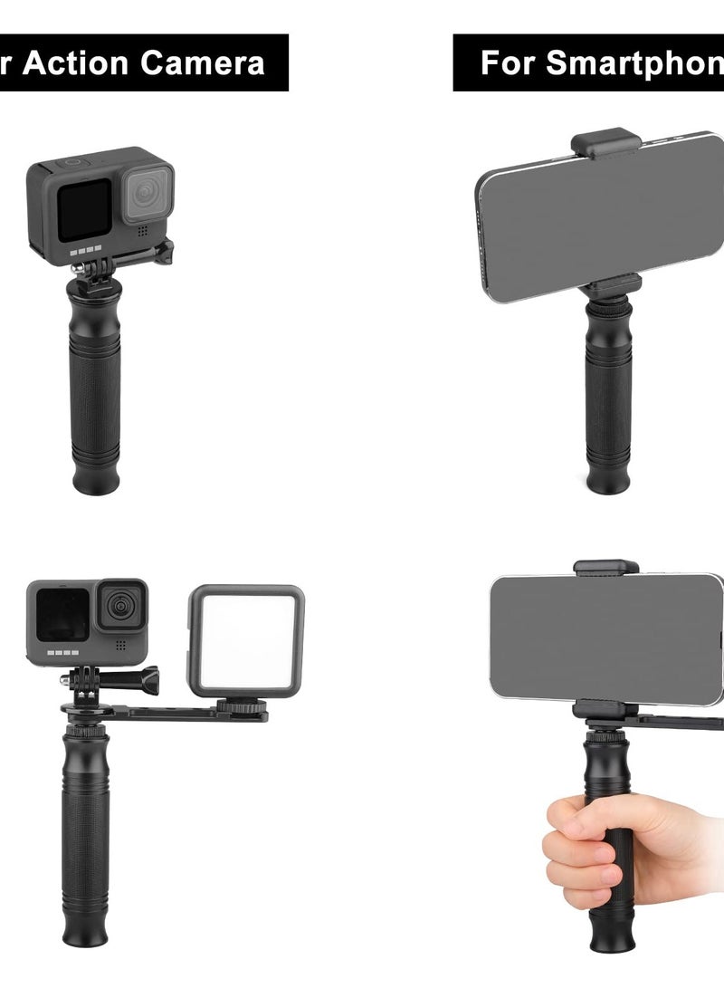 SOLARAE Universal 1/4'' Camera Handle Grip Stabilizer for Smartphones, SLR, DSLR, and Camcorders - Ergonomic Handheld Support for Steady Shooting and Enhanced Control. - Image 1
