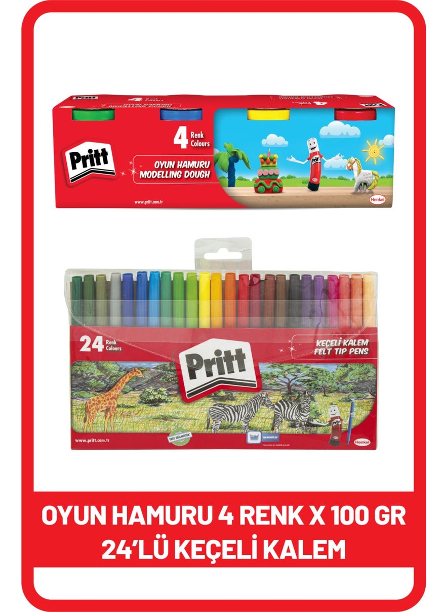 24-Piece Felt Pen + Play Dough 4 Colors x 100 gr - pzsku/Z286F19395D3FB739F4C4Z/45/_/1737231406/066f4f3f-0c02-4f86-99a3-a4daa8c1af83