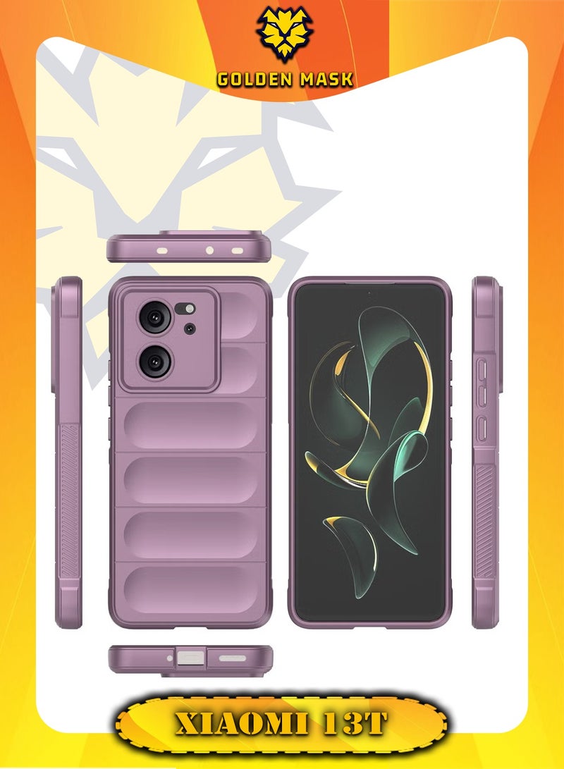 GOLDEN MASK GOLDEN MASK Compatible With Xiaomi 13T Magic Case ShockProof (Purple)  - Image 1