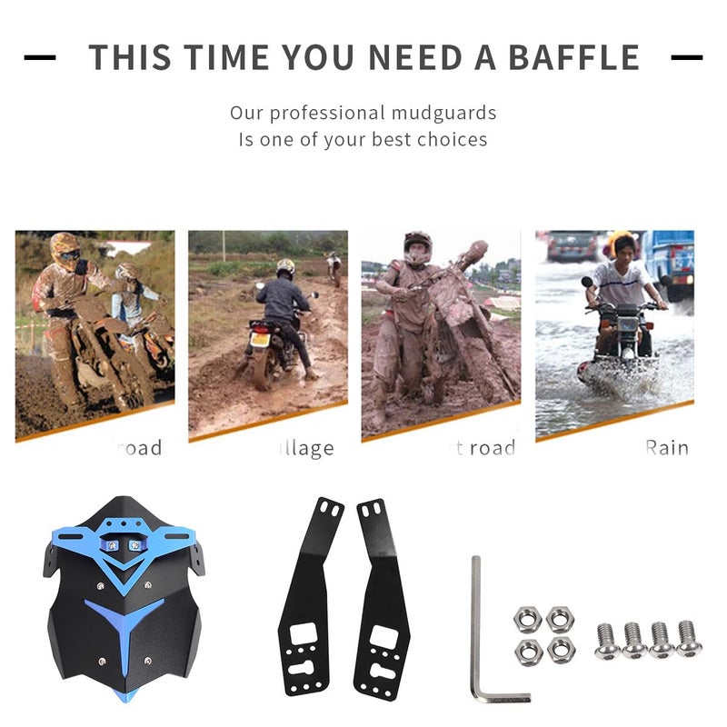 Aluminum Alloy Motorcycle Rear Fender Splash Guard Durable Off Road Dirt Bike Mudguard - Image 5
