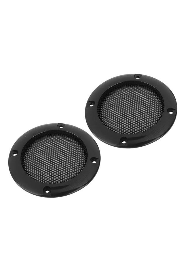Thoraya 2 Inch Speaker Decorative Steel Mesh Circle Car Speaker Protective Mesh Cover (Black)  - Image 3