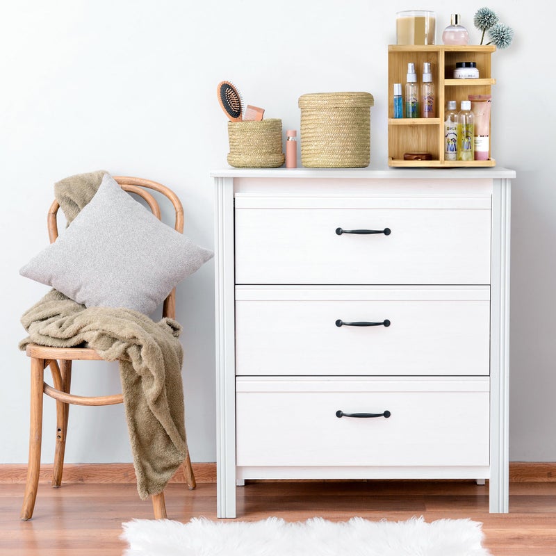 Sorbus 360Â° Makeup Organizer - Bamboo Wood Make Up Storage Carousel for Cosmetics, Skin Care Rotating Makeup Organizer for Vanity, Bathroom Storage - Image 5