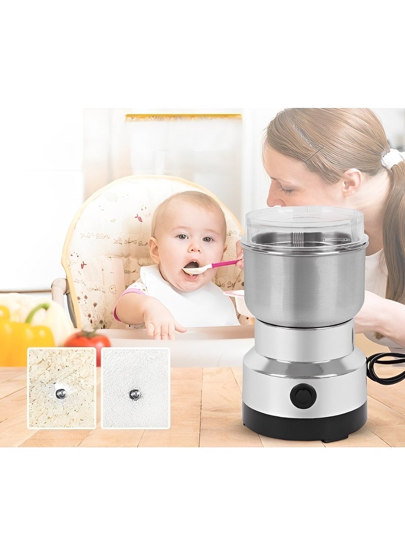 REOCLE Electric Coffee Grinder and Spice Grinder with 4 Stainless Steel Blades Removable Bowls  - Image 3