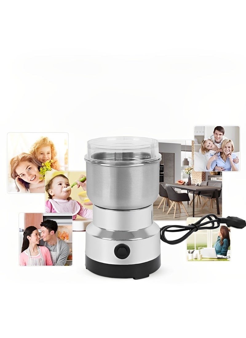 REOCLE Electric Coffee Grinder and Spice Grinder with 4 Stainless Steel Blades Removable Bowls  - Image 4