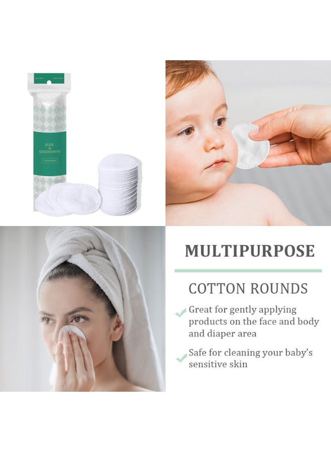 3 عبوات من قطن مزيل مكياج، قطن مكياج مزيل للملوثات، قطن وجه عالي الجودة، مناسب للوجه والشفتين والعينين، قطن عالي الجودة، مضاد للحساسية، بدون ألياف، قطن تنظيف متعدد الطبقات، قطن مكياج ناعم جداً، قطن للوجه (أبيض) - Image 2