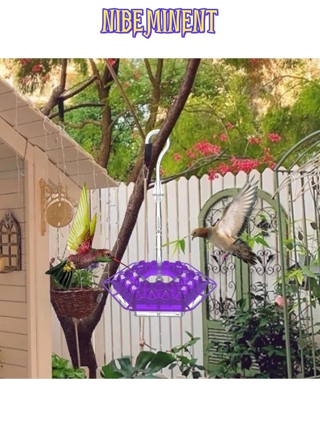 NIBEMINENT Sherem Hummingbird Feeder, Shirem Hummingbirds Feeder, Ant and Bee Proof, 2025 Hummingbird Feeders for Outdoors Hanging, Easy to Clean and Refill (1PC-Purple) - Image 2
