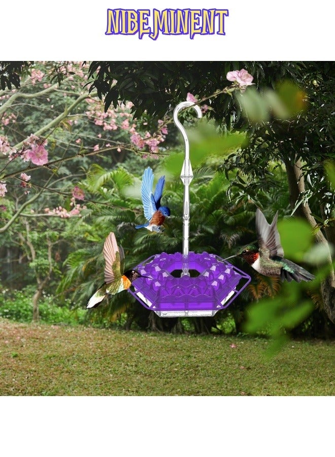 NIBEMINENT Sherem Hummingbird Feeder, Shirem Hummingbirds Feeder, Ant and Bee Proof, 2025 Hummingbird Feeders for Outdoors Hanging, Easy to Clean and Refill (1PC-Purple) - Image 3