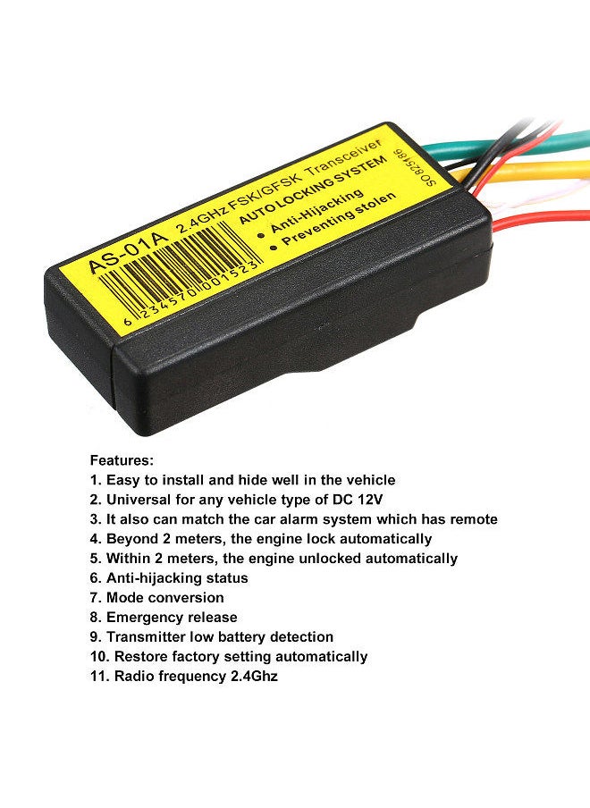 Generic - Engine Immobilizer, Car Anti-Theft Device Portable Anti-Hijacking Alarm System for 12V Vehicles - Image 1