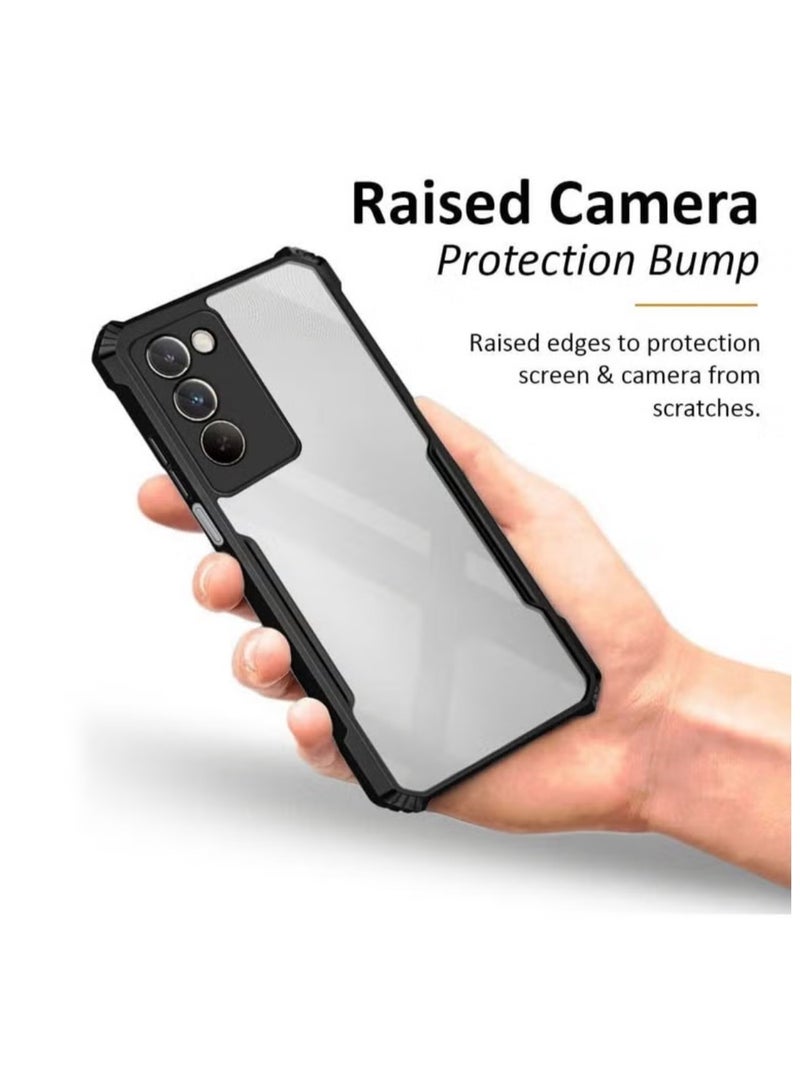 Xundo Clear Case for Xiaomi Redmi 15 5G 2025 | Premium Rugged | Durable Shock-absorbing Frame | Black Border | Thermoplastic Polyurethane | Airbag Anti-drop Protection - Clear - Image 3