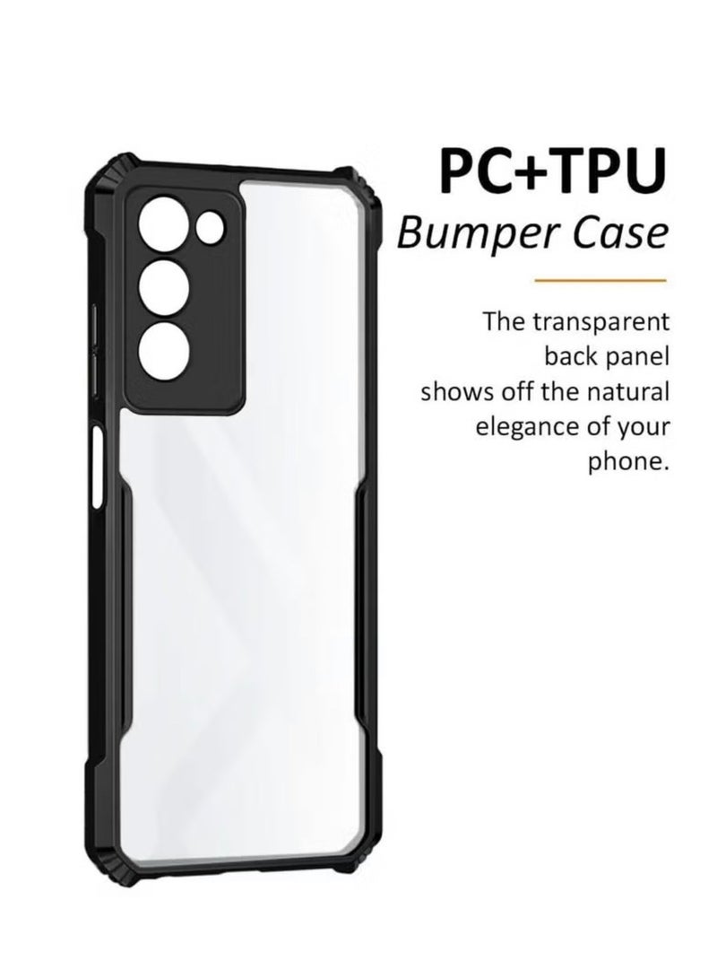Xundo Clear Case for Xiaomi Redmi 15 5G 2025 | Premium Rugged | Durable Shock-absorbing Frame | Black Border | Thermoplastic Polyurethane | Airbag Anti-drop Protection - Clear - Image 2