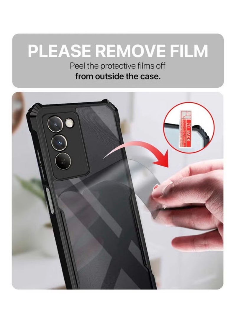 Xundo Clear Case for Xiaomi Redmi 15 5G 2025 | Premium Rugged | Durable Shock-absorbing Frame | Black Border | Thermoplastic Polyurethane | Airbag Anti-drop Protection - Clear - Image 5
