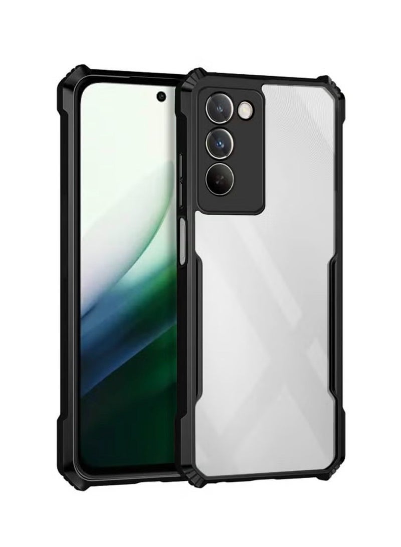 Xundo Clear Case for Xiaomi Redmi 15 5G 2025 | Premium Rugged | Durable Shock-absorbing Frame | Black Border | Thermoplastic Polyurethane | Airbag Anti-drop Protection - Clear - Image 1