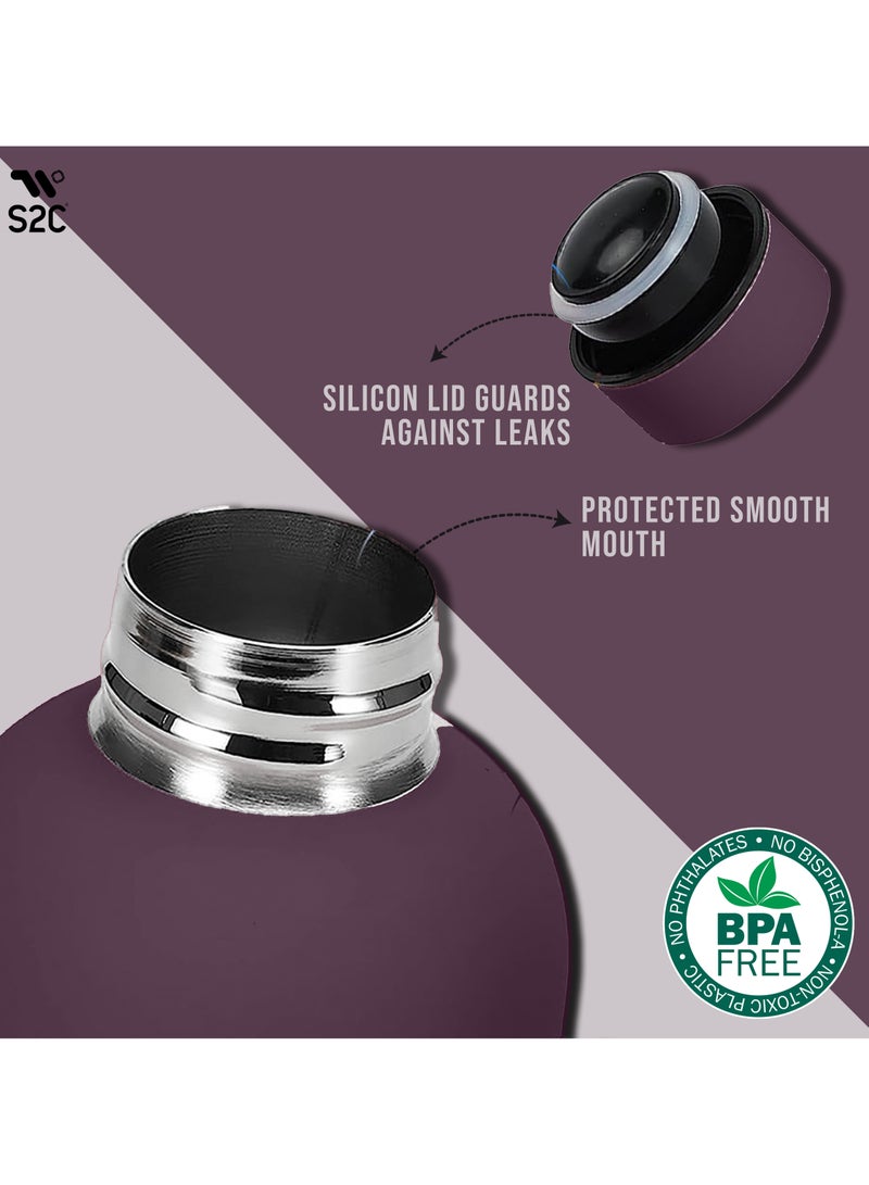 S2C Water Bottle Stainless Steel 750Ml - Double Wall Insulated Water Bottles For Hot Water Gym Bottle Stainless Steel Water Bottle For Kids School Flask Bottle Hot Water Bottle - Image 3