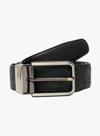 DUCHINI Men Textured Belt with Pin Buckle Closure