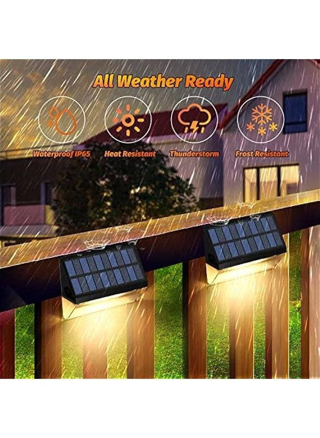 Generic Solar Lights Outdoor Warm White  RGB Lock Mode, 8 Pack Solar Deck Lights Outdoor Waterproof IP65, Solar Fence Lights Color Glow Lights, Outdoor Solar Lights for Fence Deck Step Backyard Wall  - Image 5